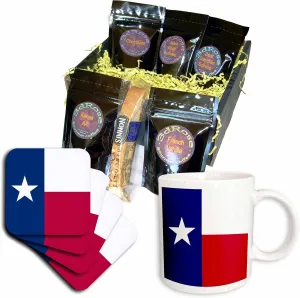 3dRose cgb_158447_1 Texas TX-US American United State of America USA-Blue red White-The Lone Star Flag-Coffee Gift Basket, Multicolor