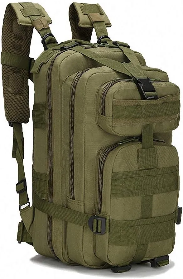 3P Men Women Outdoor Army Tactical Backpack Trekking Sport Travel Camping Army Green