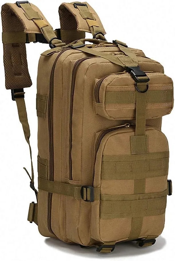 3P Men Women Outdoor Army Tactical Backpack Trekking Sport Travel Camping Khaki