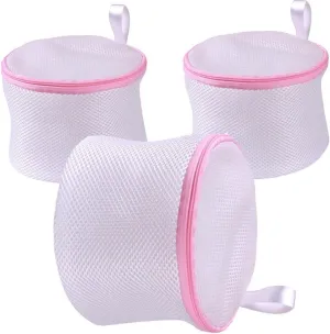 3Pack Delicate Bra Washing bag, Intimates Laundry Bag Lingerie Laundry Bags for Washing Machine & Dryer - Large Size - lingerie Bra Saver Bag by KEREITH (3pack white bra bag)