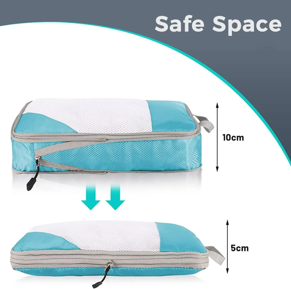 4 PCS Compression Packing Cubes for Suitcase Travel Luggage Organizer Bags Set Packing Organizers Compression Suitcase Bag Travel Essential Bag