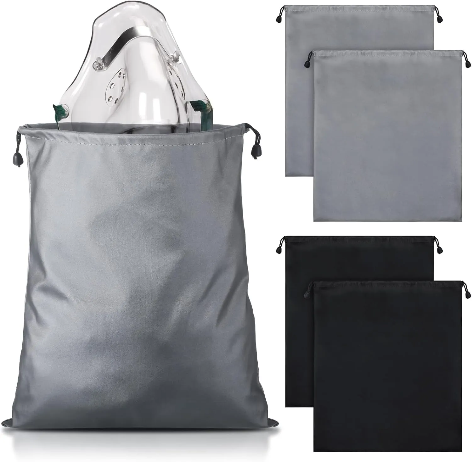 4 Pcs SCBA Respirator Mask Drawstring Bag High Density Waterproof Material Gas Mask Storage Bag for Firefighters or First Responders Convenient Carrying Easy Transportation