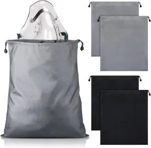 4 Pcs SCBA Respirator Mask Drawstring Bag High Density Waterproof Material Gas Mask Storage Bag for Firefighters or First Responders Convenient Carrying Easy Transportation