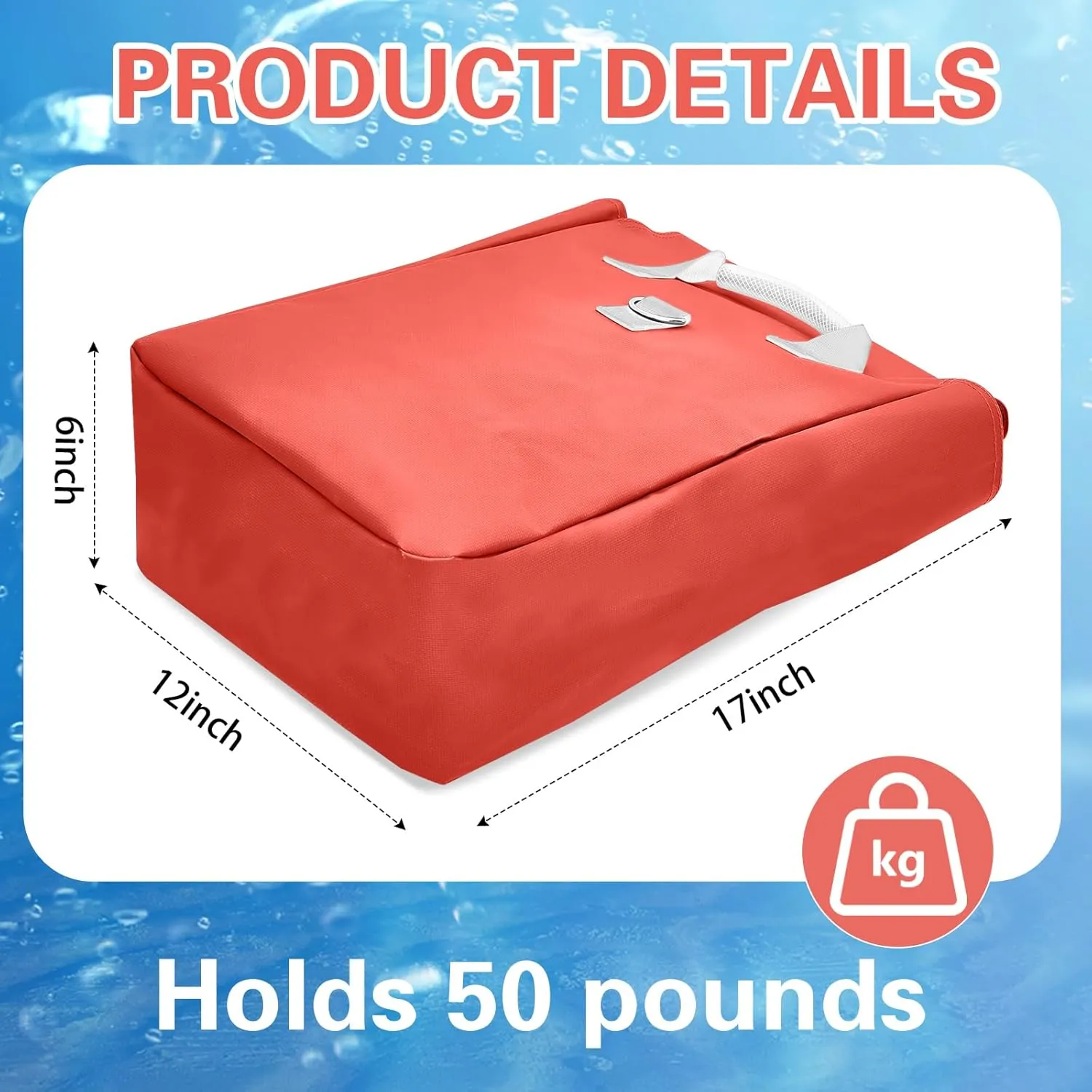 4 Pcs Vinyl Sand Bags for Bounce House Inflatable Water Bounce House Sand Bag to Support and Anchor Inflatables Tents Water Slides Canopies, Only Put Sand, Not Stones(17 x 12 Inch, Red)