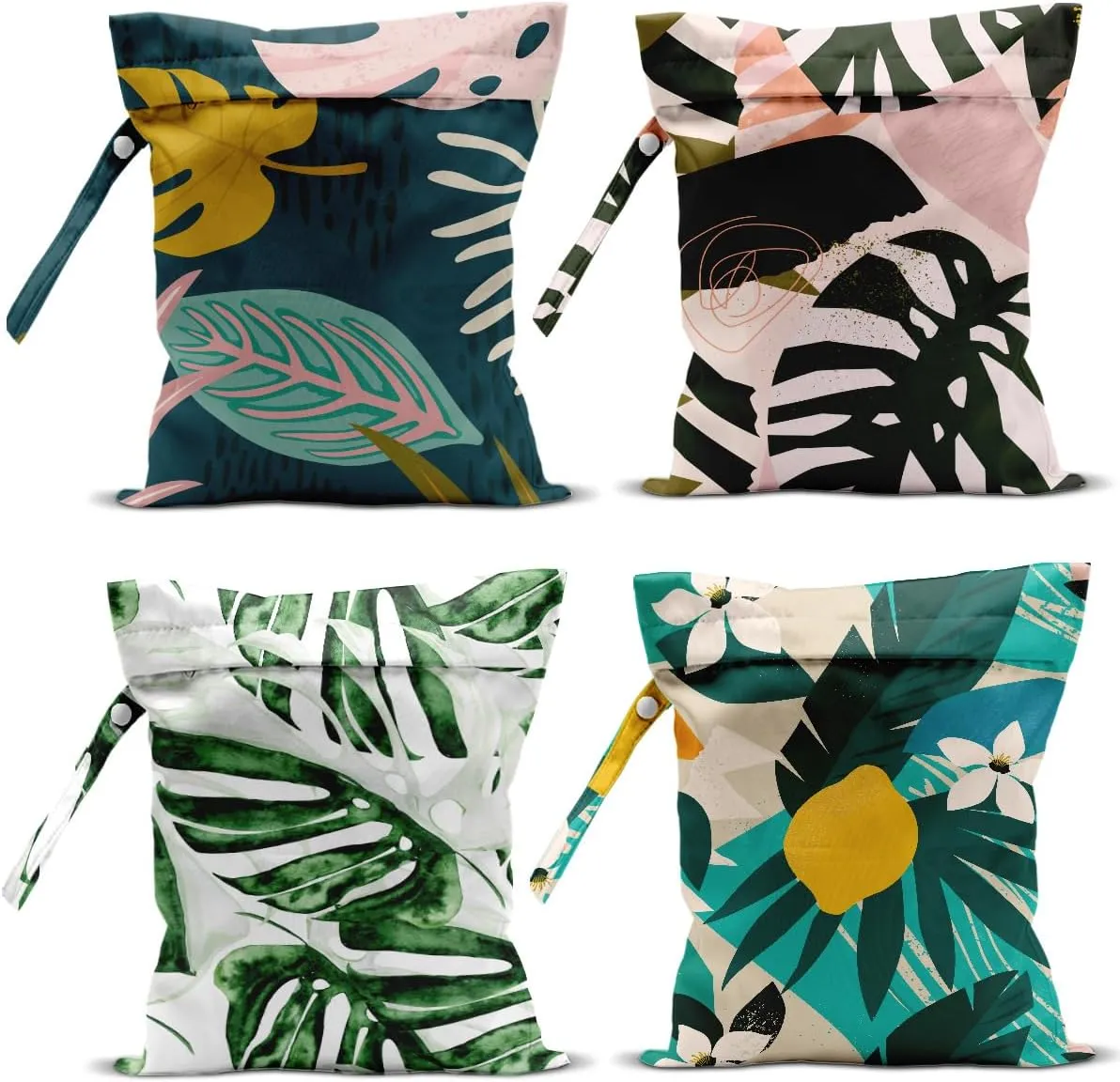 4 Pcs Waterproof Beach Essentials - Wet/Dry Bags for Pool, Swimsuit, Diapers, Makeup, Cruises & Travel