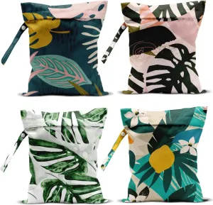 4 Pcs Waterproof Beach Essentials - Wet/Dry Bags for Pool, Swimsuit, Diapers, Makeup, Cruises & Travel