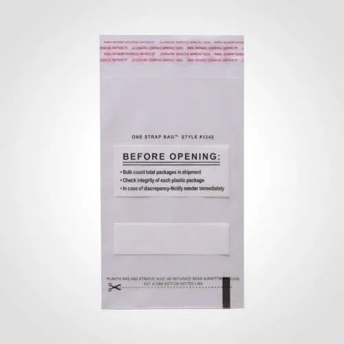 4.5x7.5 Inch 1 Strap Small Deposit Bag Clear Plastic (Package of 250)