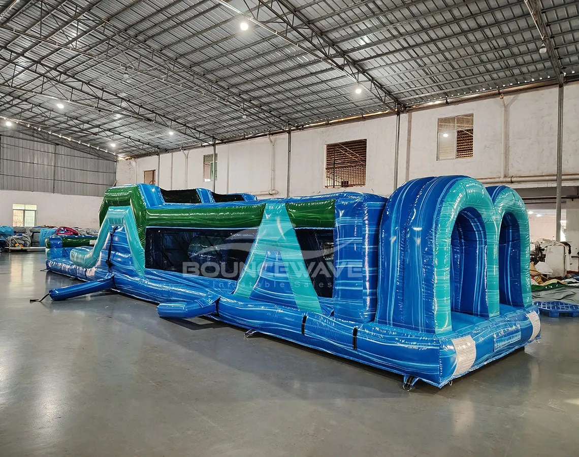 46ft Island Drop "Flash" Hybrid Inflatable Obstacle Course