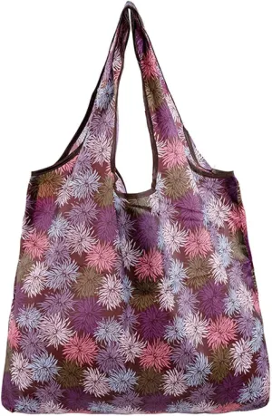 5 large multi-colored polyester eco-friendly shopping bags foldable portable carry bag