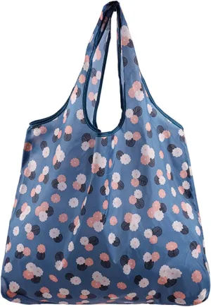 5 large multi-colored polyester eco-friendly shopping bags foldable portable carry bag