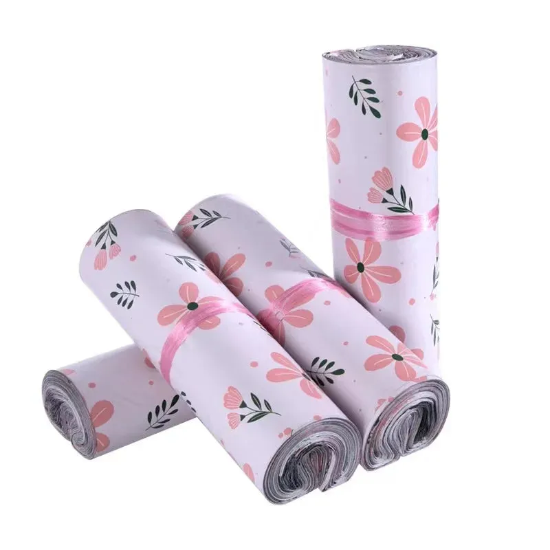 50-Pack Waterproof Plastic Mailing Bags for Clothing Logistics, Custom Logo Options, Shipping Postal Pouches