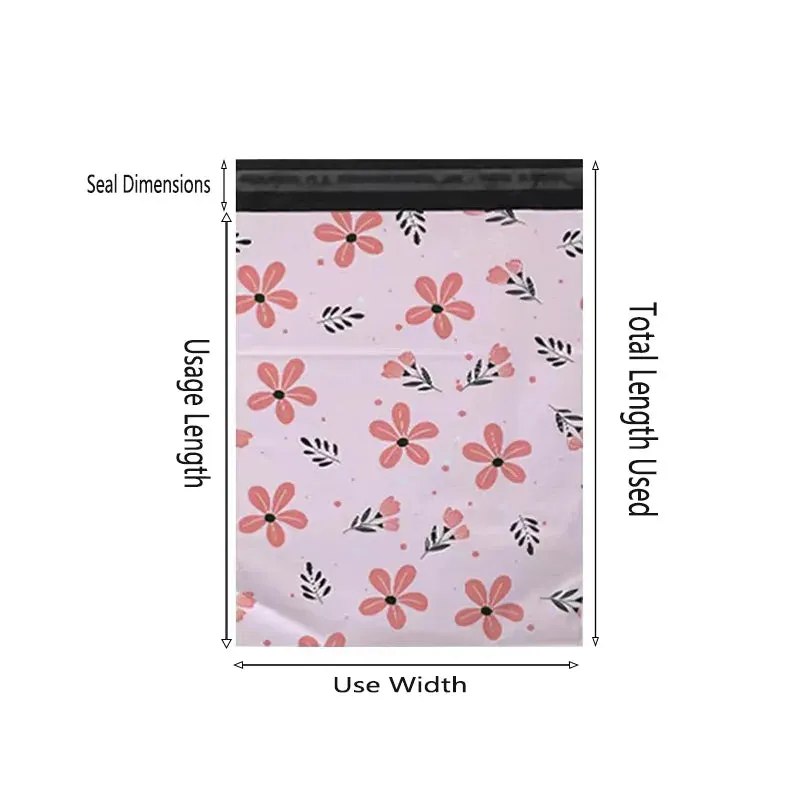 50-Pack Waterproof Plastic Mailing Bags for Clothing Logistics, Custom Logo Options, Shipping Postal Pouches