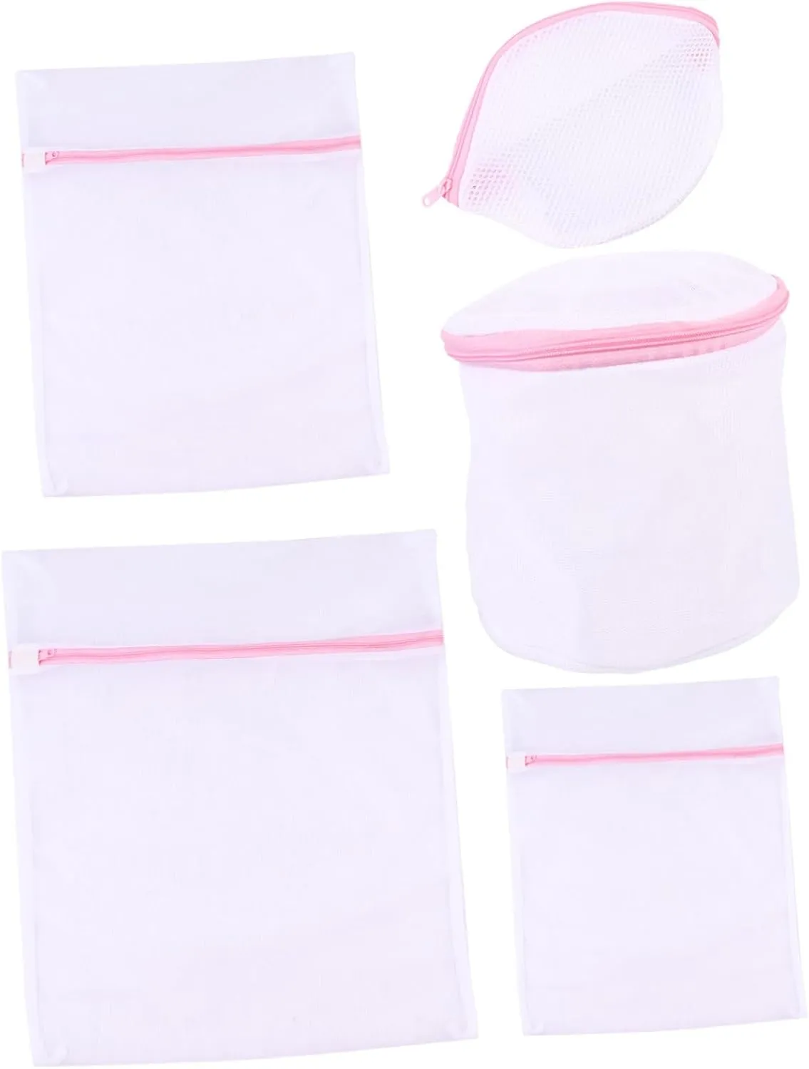 5pcs Mesh Laundry Bag Set Bra Wash Net Travel Storage Bag Large Mesh Washing Delicate Wash