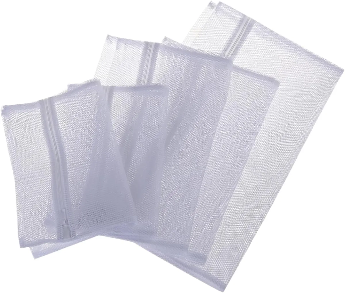 5pcs Mesh Laundry Bag Set Large Mesh Zipper Pouch Bags for Washing Bra Underwear and Activewear Random