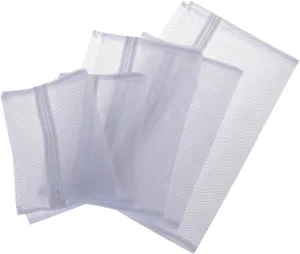 5pcs Mesh Laundry Bag Set Large Mesh Zipper Pouch Bags for Washing Bra Underwear and Activewear Random