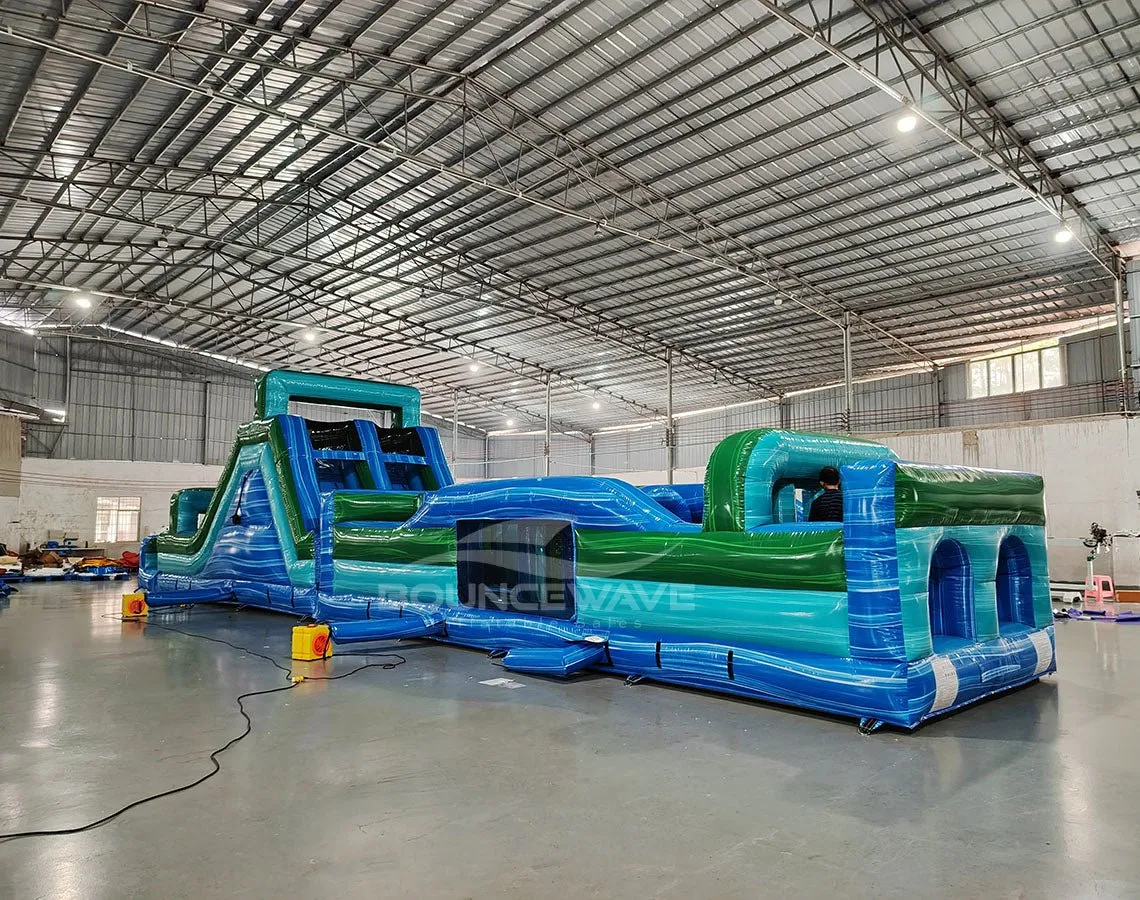 62ft Island Drop 2-Piece Wet/Dry Inflatable Obstacle Course