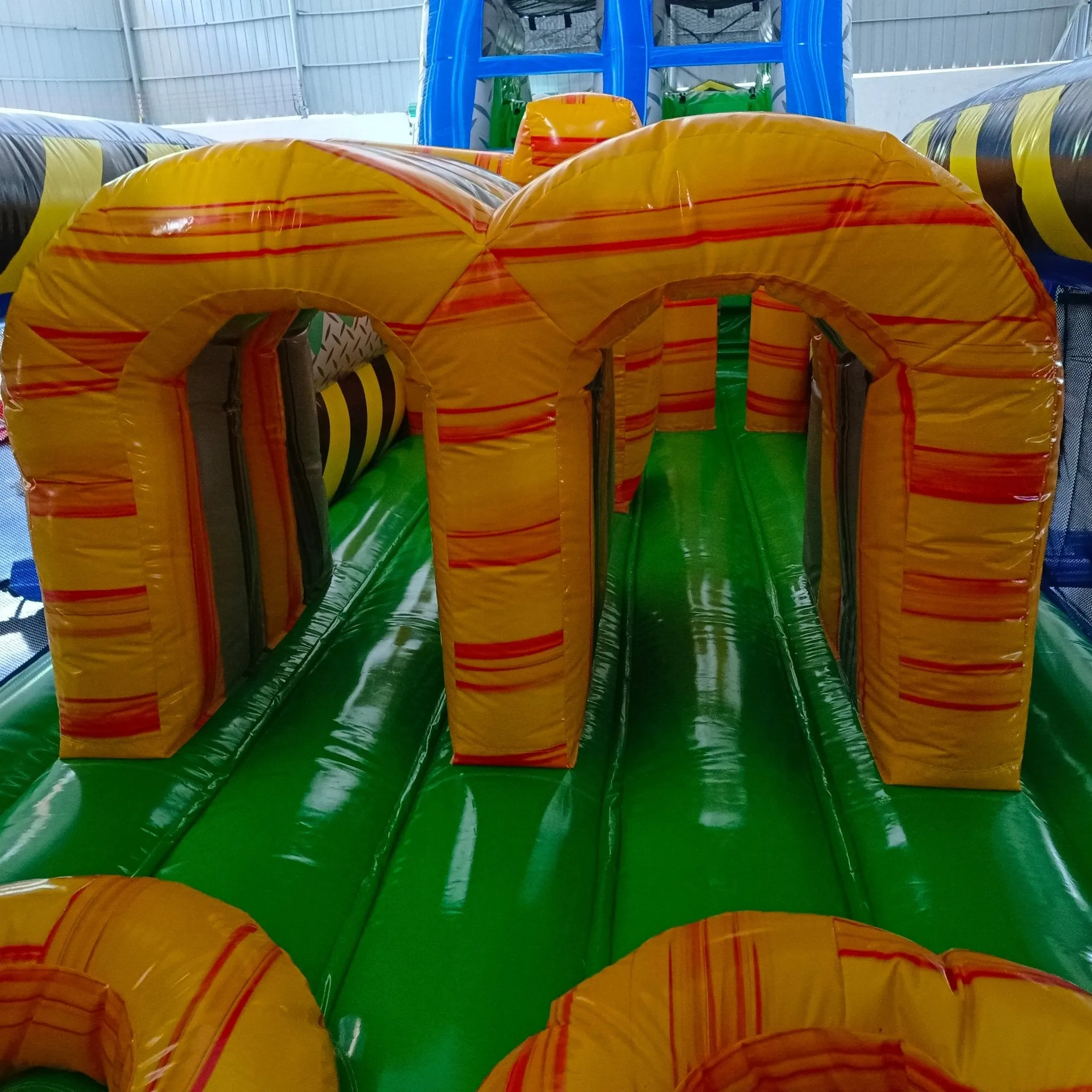 92ft Radioactive Run 3-Piece Wet/Dry Inflatable Obstacle Course