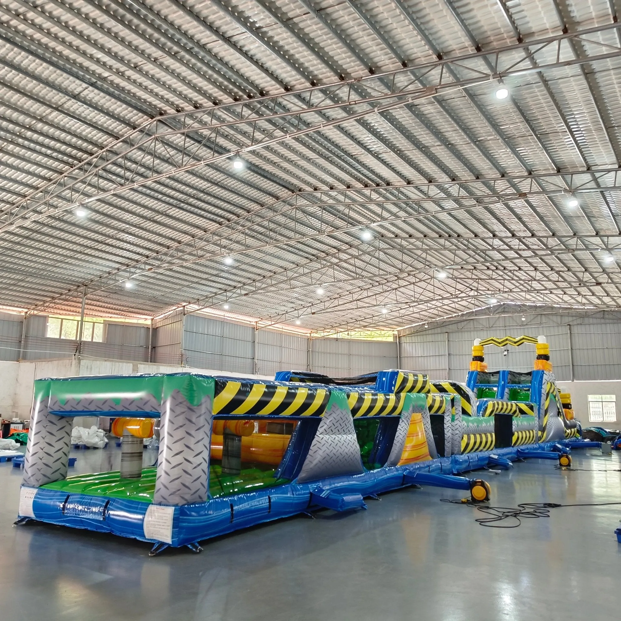 92ft Radioactive Run 3-Piece Wet/Dry Inflatable Obstacle Course
