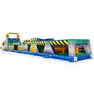 92ft Radioactive Run 3-Piece Wet/Dry Inflatable Obstacle Course