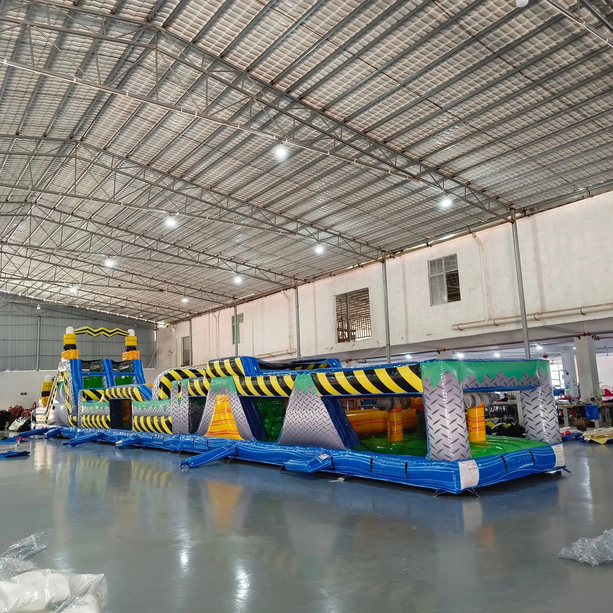 92ft Radioactive Run 3-Piece Wet/Dry Inflatable Obstacle Course