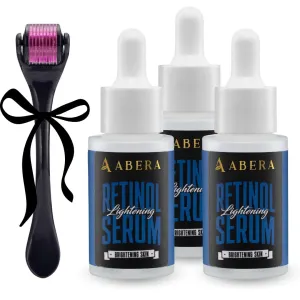 Abera Men Retinol Serum, Reduces Dark Spots, Melasma, Wrinkle & Eye Bag, Hydrating and Smoothing Formula for Men with Niacinamide 5% & Retinyl, Anti-Aging Effect (Set 3   Gift)