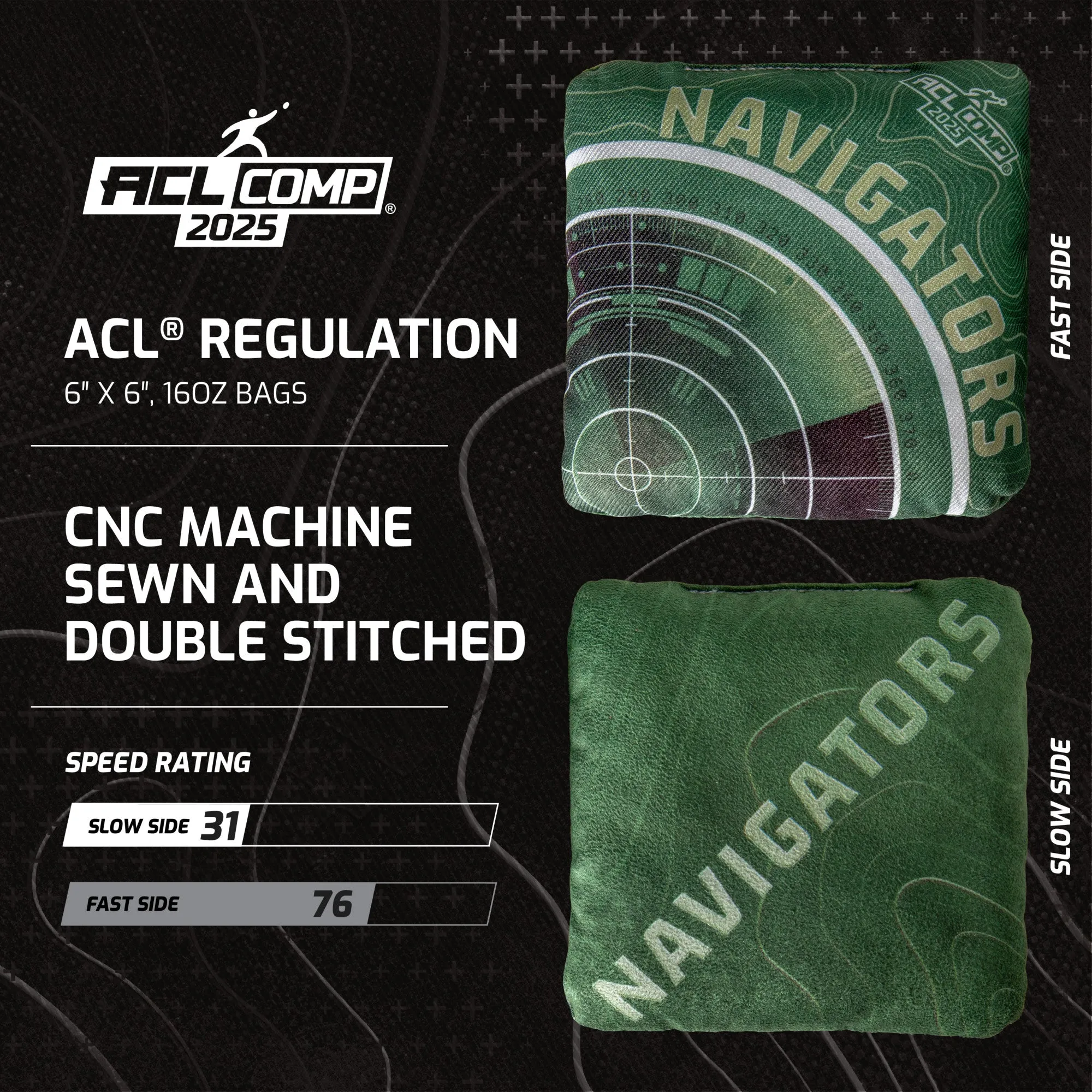 ACL® COMP Green Navigator Cornhole Bags