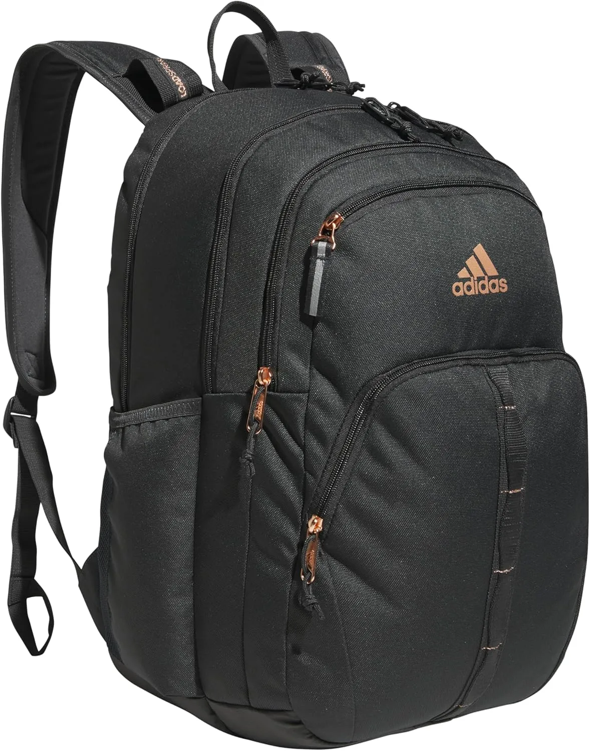 adidas Prime Backpack for Work, Travel Bag for Women and Men with Padded Compartment for Laptop, Carbon Grey/Rose Gold/2, One Size