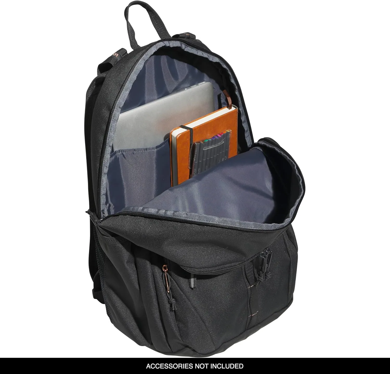 adidas Prime Backpack for Work, Travel Bag for Women and Men with Padded Compartment for Laptop, Carbon Grey/Rose Gold/2, One Size