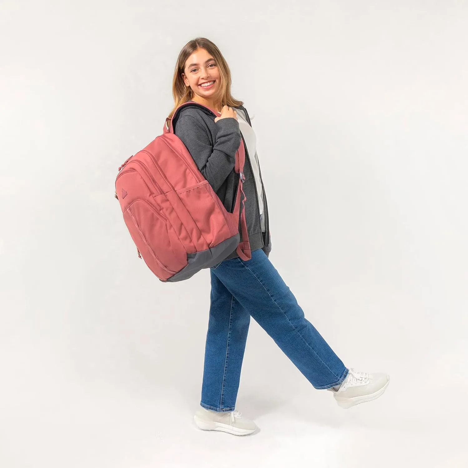 adidas Prime Backpack for Work, Travel Bag for Women and Men with Padded Compartment for Laptop, Clay Brown/Onix Grey/2, One Size