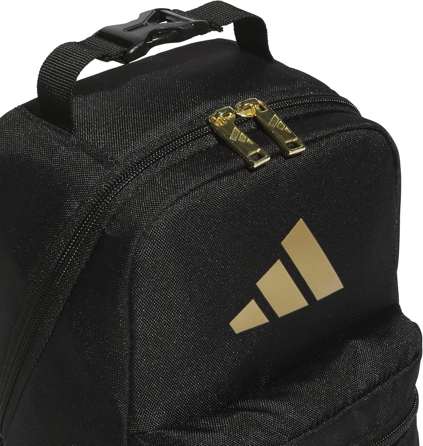 adidas Santiago Bag Cooler, Insulated Food Container, Adult Lunch Boxes for Women and Men with Mesh Pocket, Black/Gold Metallic/3.0, One Size