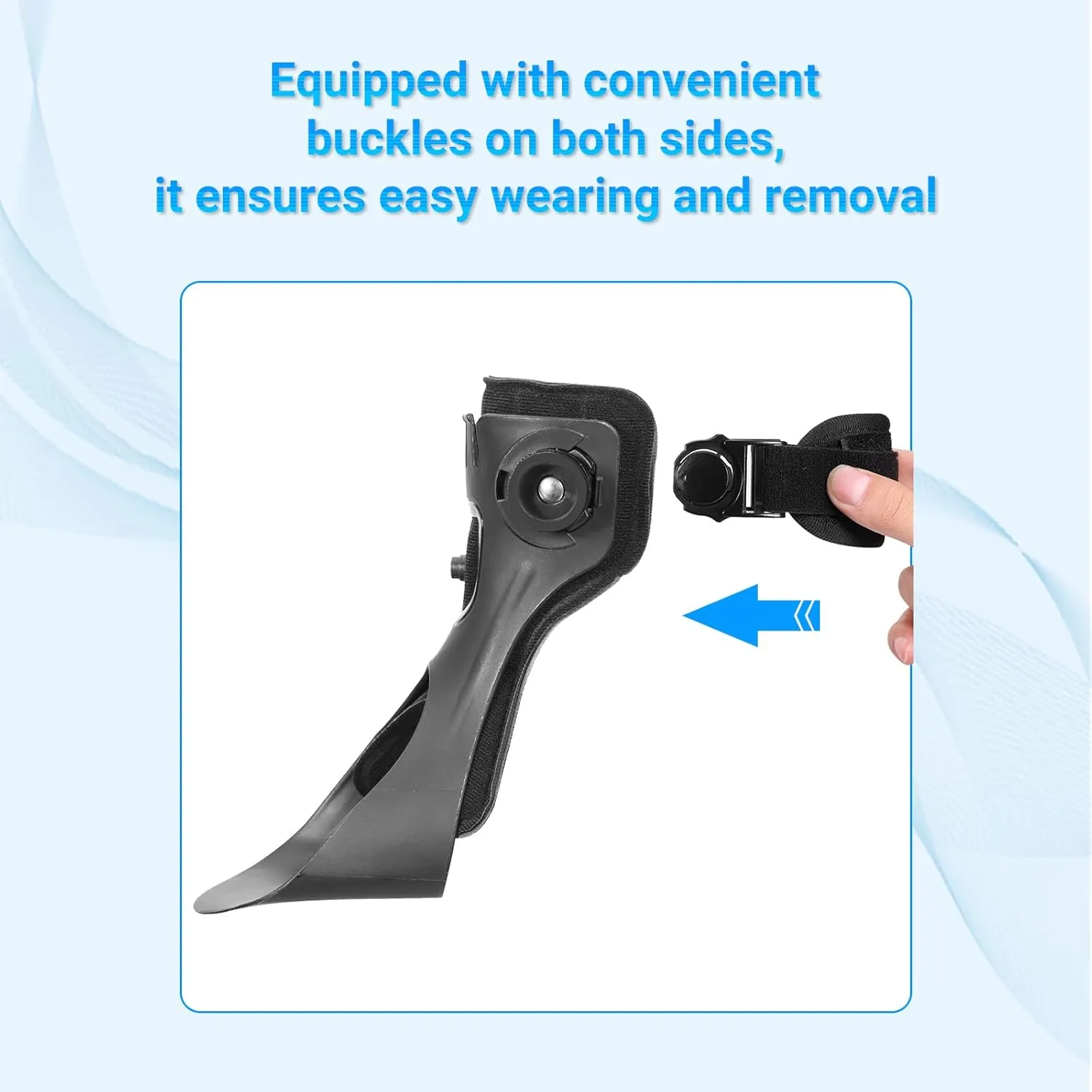 AFO Foot Drop Brace,Medical Ankle Foot Orthosis for Hemiplegia Stroke Varus Walking Support Shoes,Ankle Brace Stabilizer with Inflatable Airbag (Right, Large)