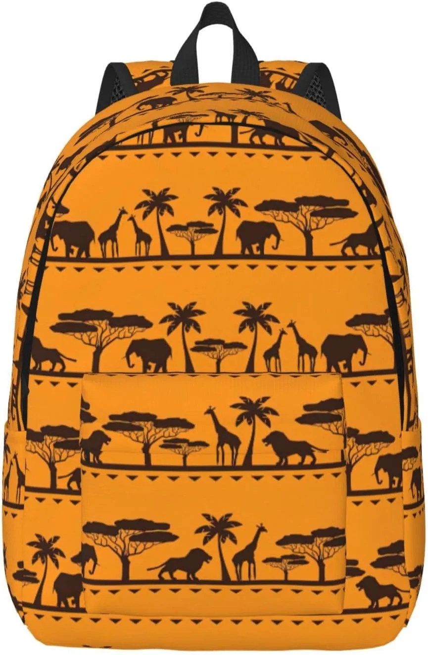 African Animals Canvas Casual Lightweight Duffel Bag, Fashion Duffel Bag, Casual Daypack, Unisex Travel Backpack
