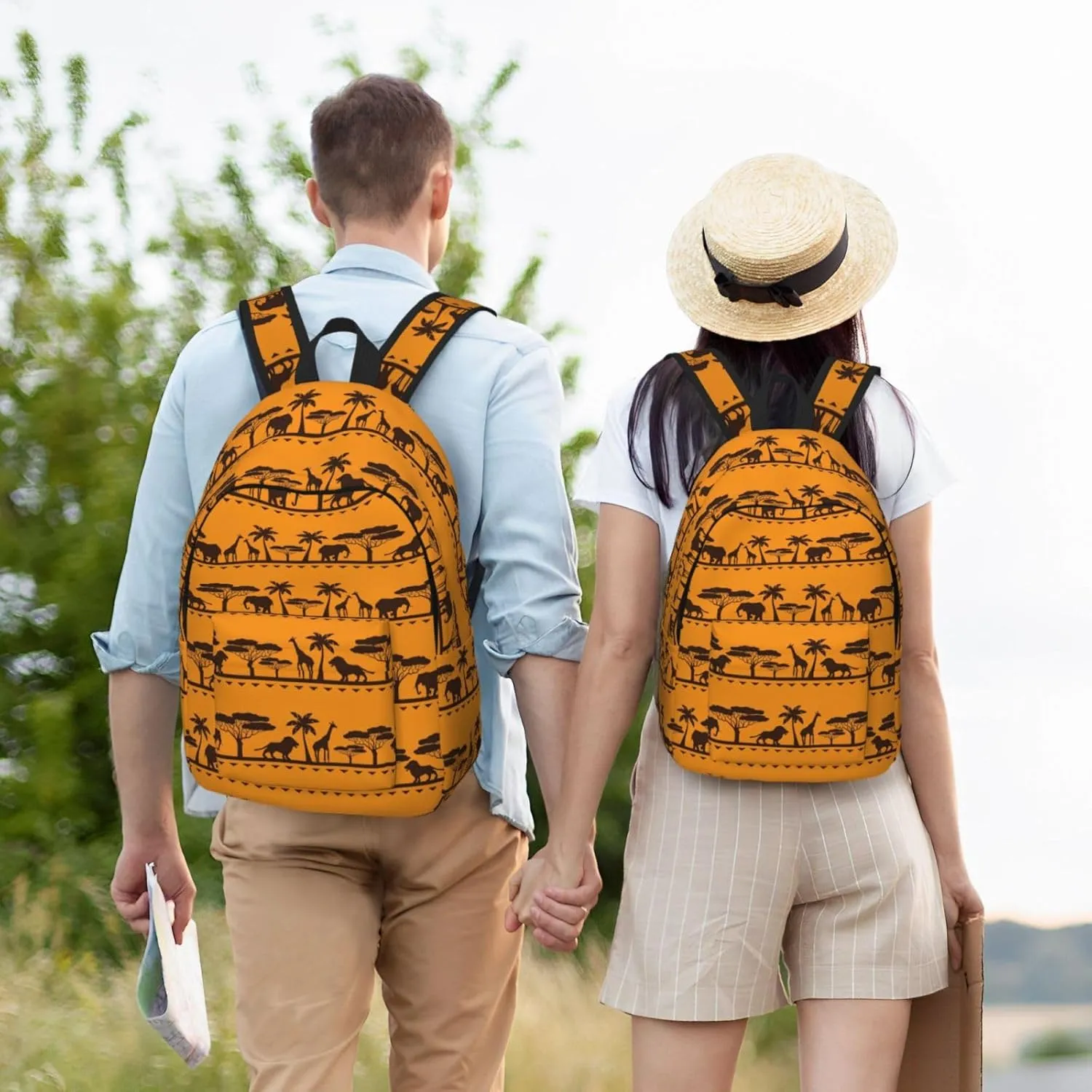 African Animals Canvas Casual Lightweight Duffel Bag, Fashion Duffel Bag, Casual Daypack, Unisex Travel Backpack