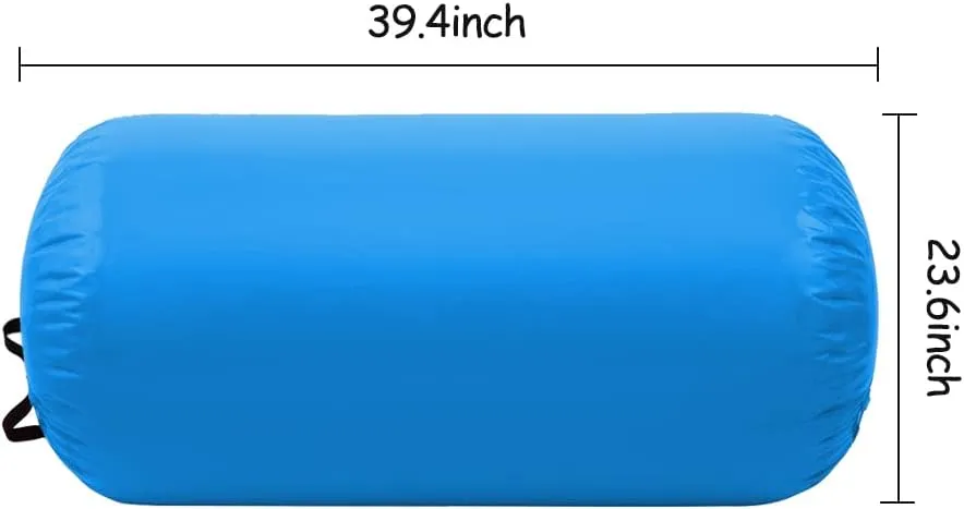 Air Barrel Back Roller Inflatable Tumbling Mat with Electric Pump,Tumble Track Gymnastic Equipment Exercise Mats for Home Use,Gym Training,Cheer leading,Yoga…