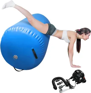 Air Barrel Back Roller Inflatable Tumbling Mat with Electric Pump,Tumble Track Gymnastic Equipment Exercise Mats for Home Use,Gym Training,Cheer leading,Yoga…