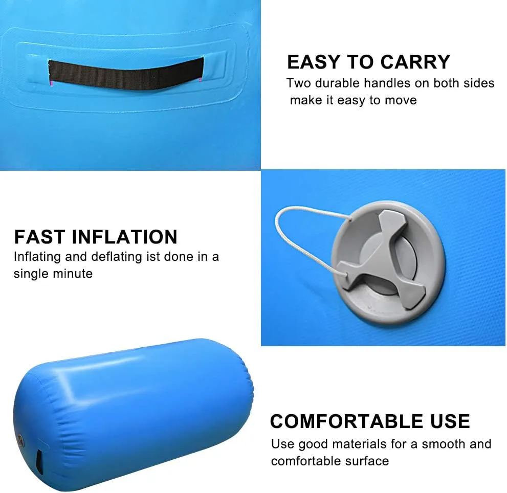 Air Barrel Back Roller Inflatable Tumbling Mat with Electric Pump,Tumble Track Gymnastic Equipment Exercise Mats for Home Use,Gym Training,Cheer leading,Yoga…