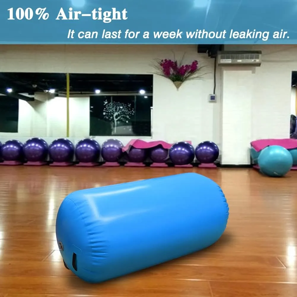 Air Barrel Back Roller Inflatable Tumbling Mat with Electric Pump,Tumble Track Gymnastic Equipment Exercise Mats for Home Use,Gym Training,Cheer leading,Yoga…