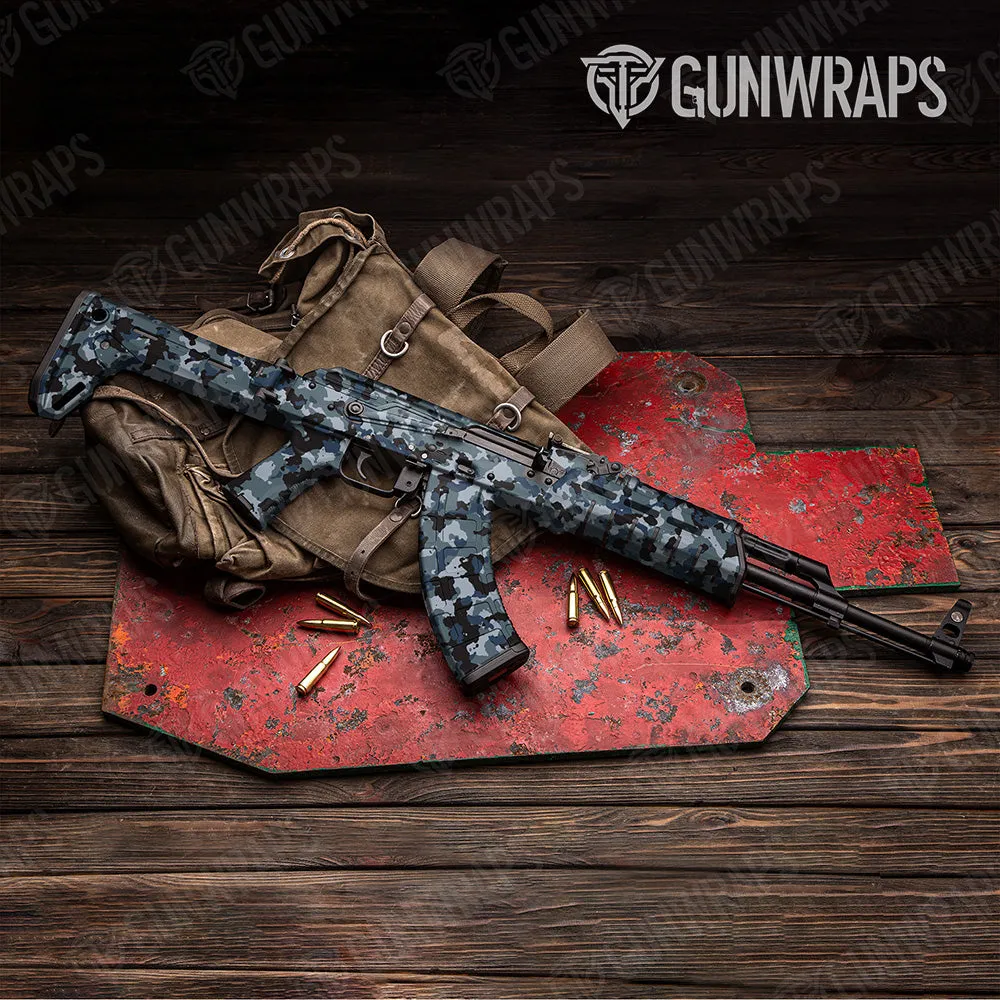AK-47 Cumulus Navy Camo Gun Skin Vinyl Wrap