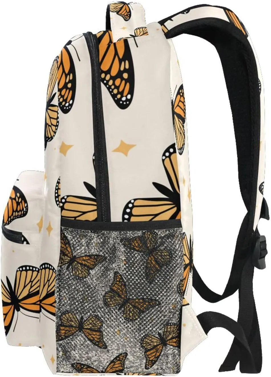 ALAZA Butterfly Backpacks for Girls Boys School Backpack Butterflies Yellow Kids Bookbag 3rd 4th 5th Grade Elementary Students Daypacks Travel Laptop Shoulder Bag
