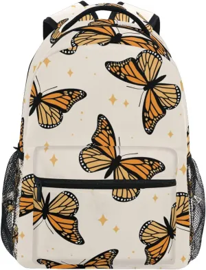 ALAZA Butterfly Backpacks for Girls Boys School Backpack Butterflies Yellow Kids Bookbag 3rd 4th 5th Grade Elementary Students Daypacks Travel Laptop Shoulder Bag