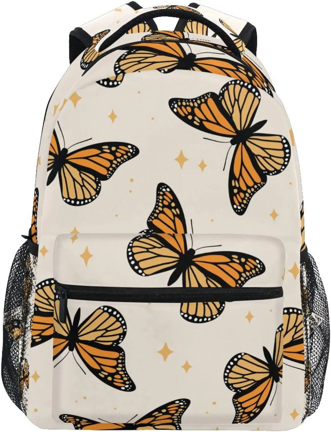 ALAZA Butterfly Backpacks for Girls Boys School Backpack Butterflies Yellow Kids Bookbag 3rd 4th 5th Grade Elementary Students Daypacks Travel Laptop Shoulder Bag