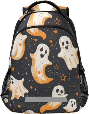 ALAZA Ghost Black Backpack Girls Kids Backpacks Boys School Bookbag 3rd 4th 5th Grade Casual Daypack Laptop Shoulder Bag with Chest Strap