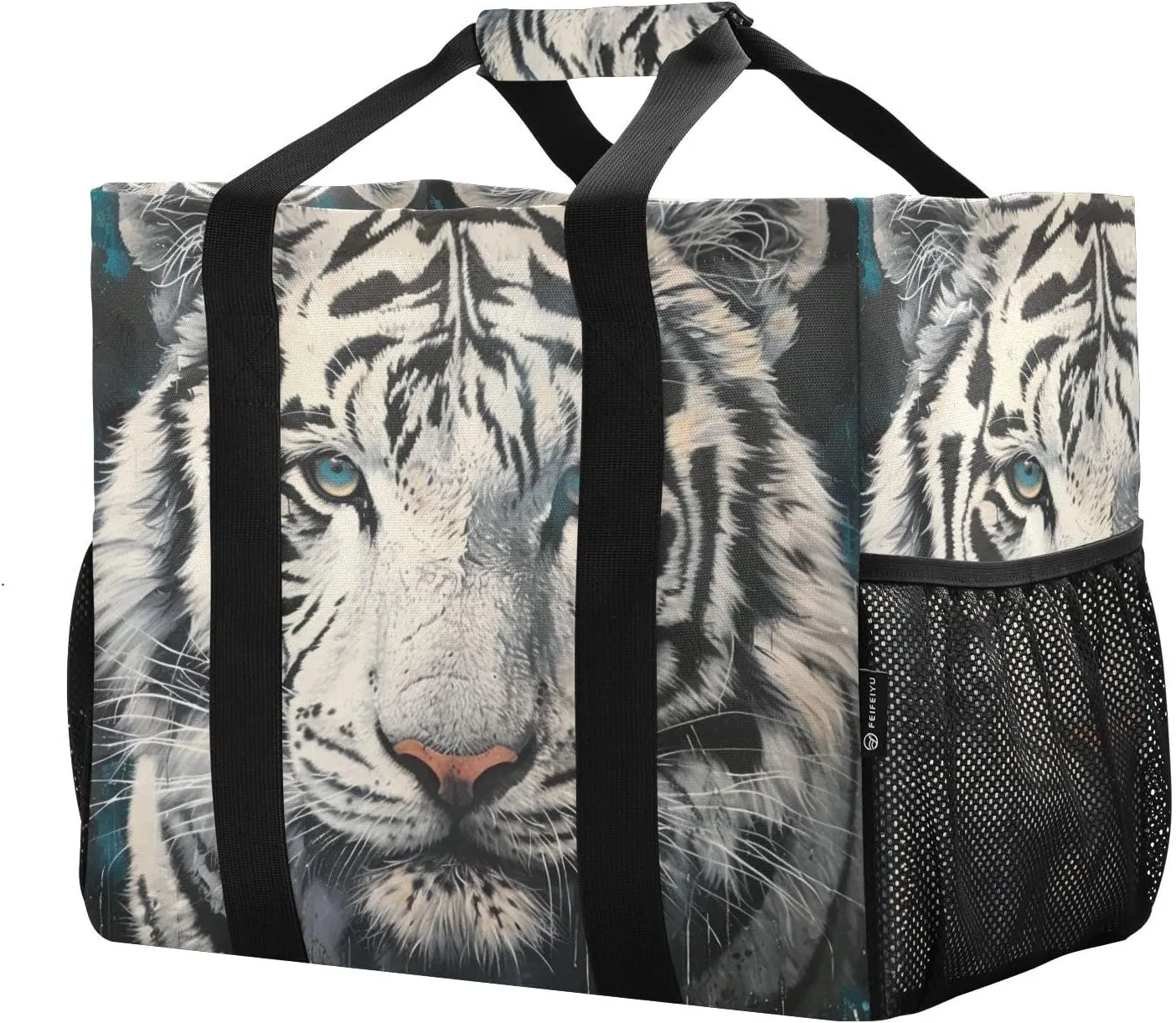 ALAZA Rooster Sun Sunflower Waterproof Beach Tote Bags