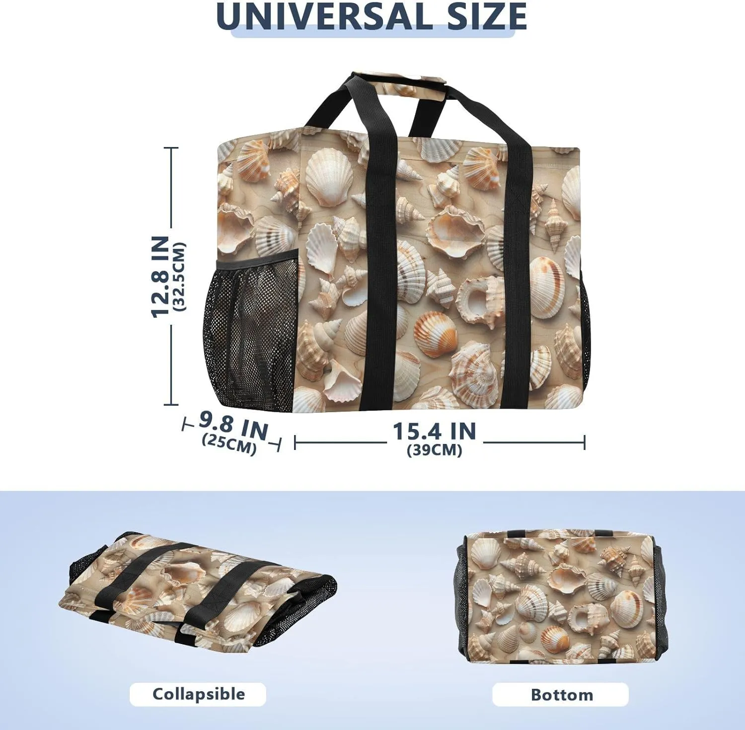 ALAZA Starfish Seamless Waterproof Beach Tote Bags