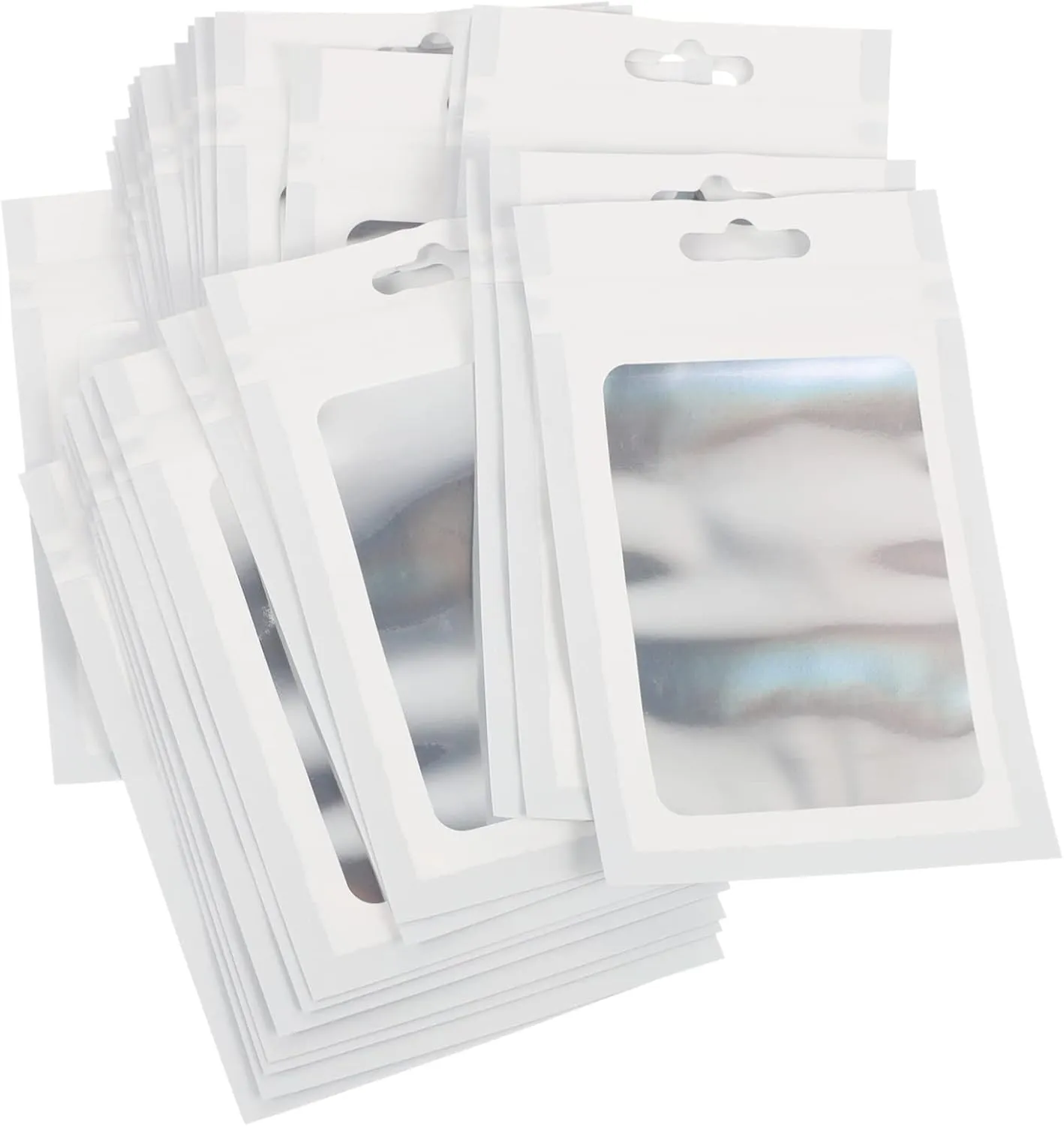 Alipis 100pcs Self Sealing Jewelry Storage Bags with Window Transparent Pouches for Necklaces Earrings and Crafts for