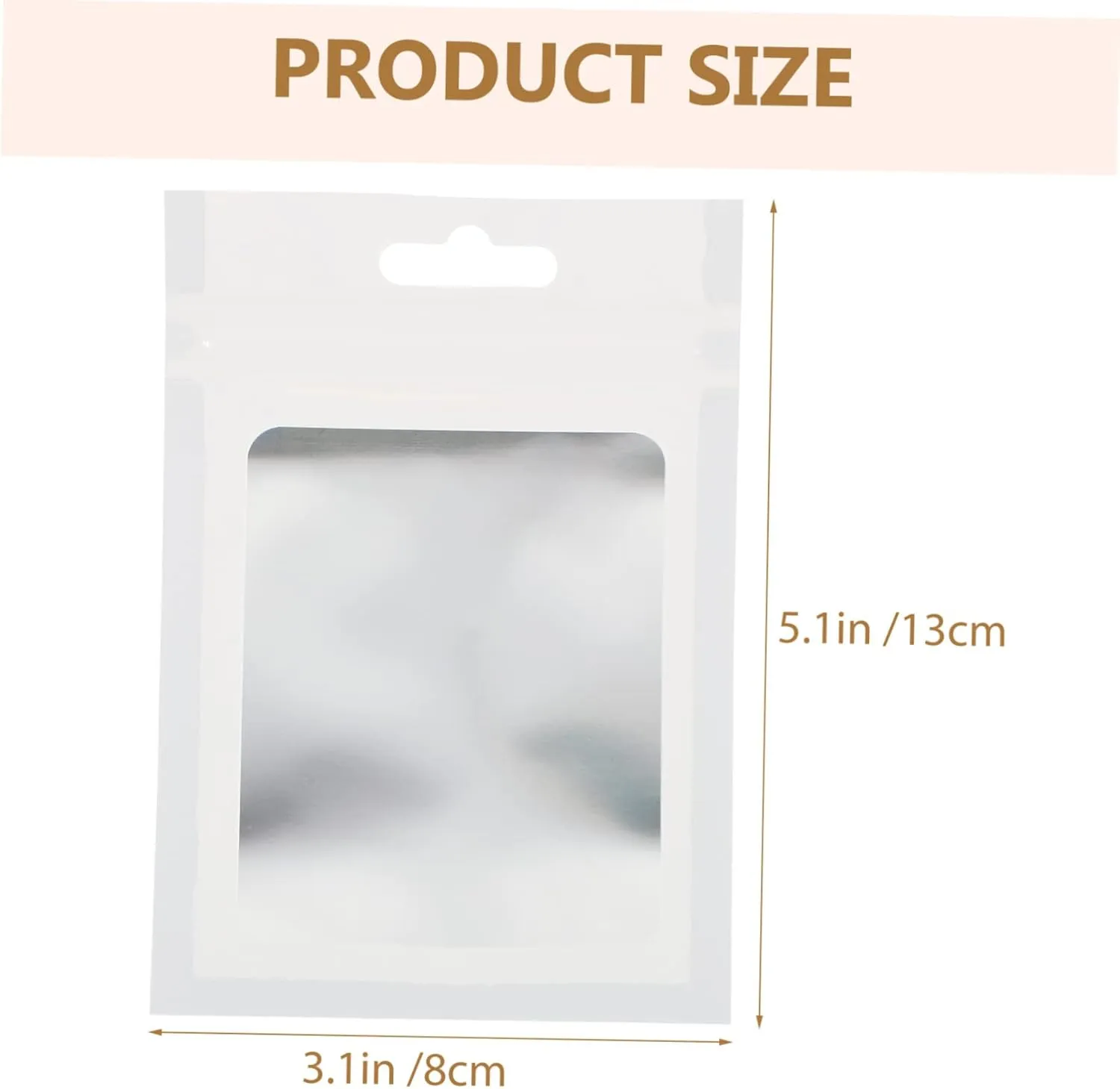 Alipis 100pcs Self Sealing Jewelry Storage Bags with Window Transparent Pouches for Necklaces Earrings and Crafts for