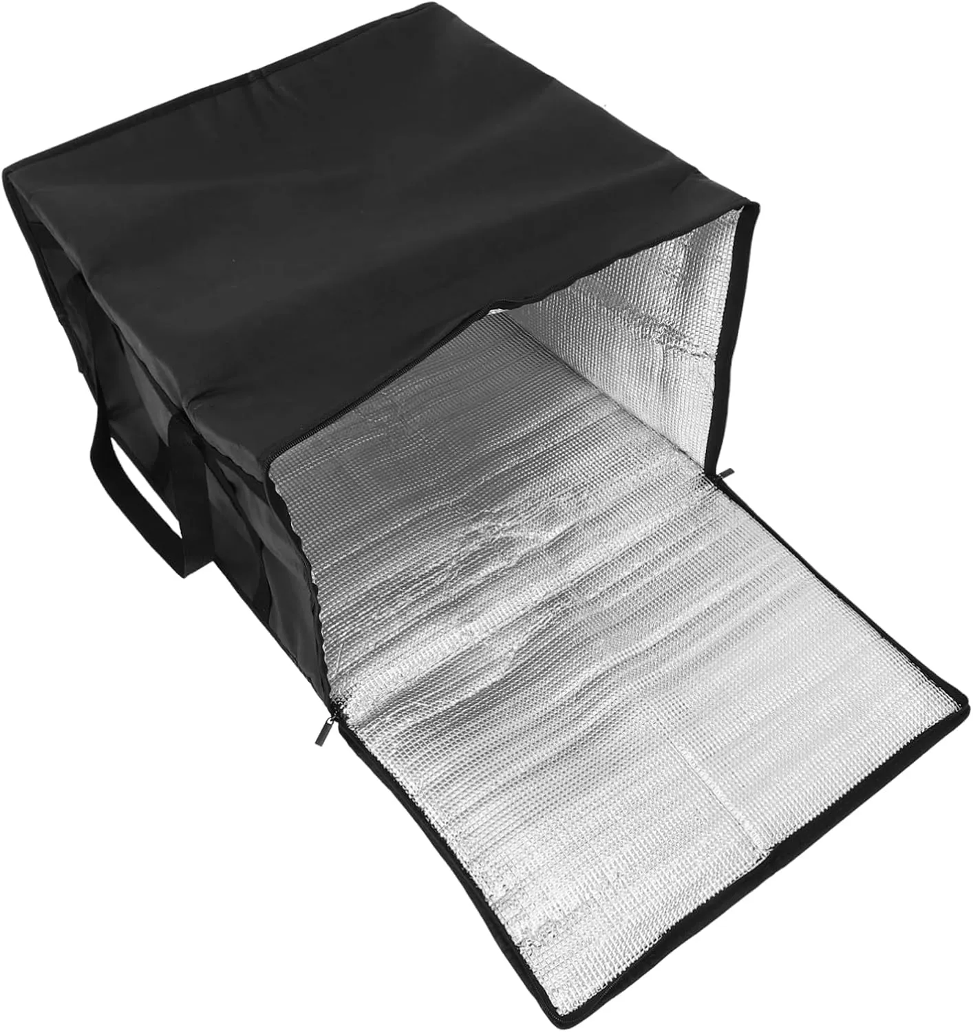 Alipis Insulated Food Bag with Zipper Capacity Pizza Carrier for Hot Food Lightweight Non Woven for Restaurants Picnics and Travel