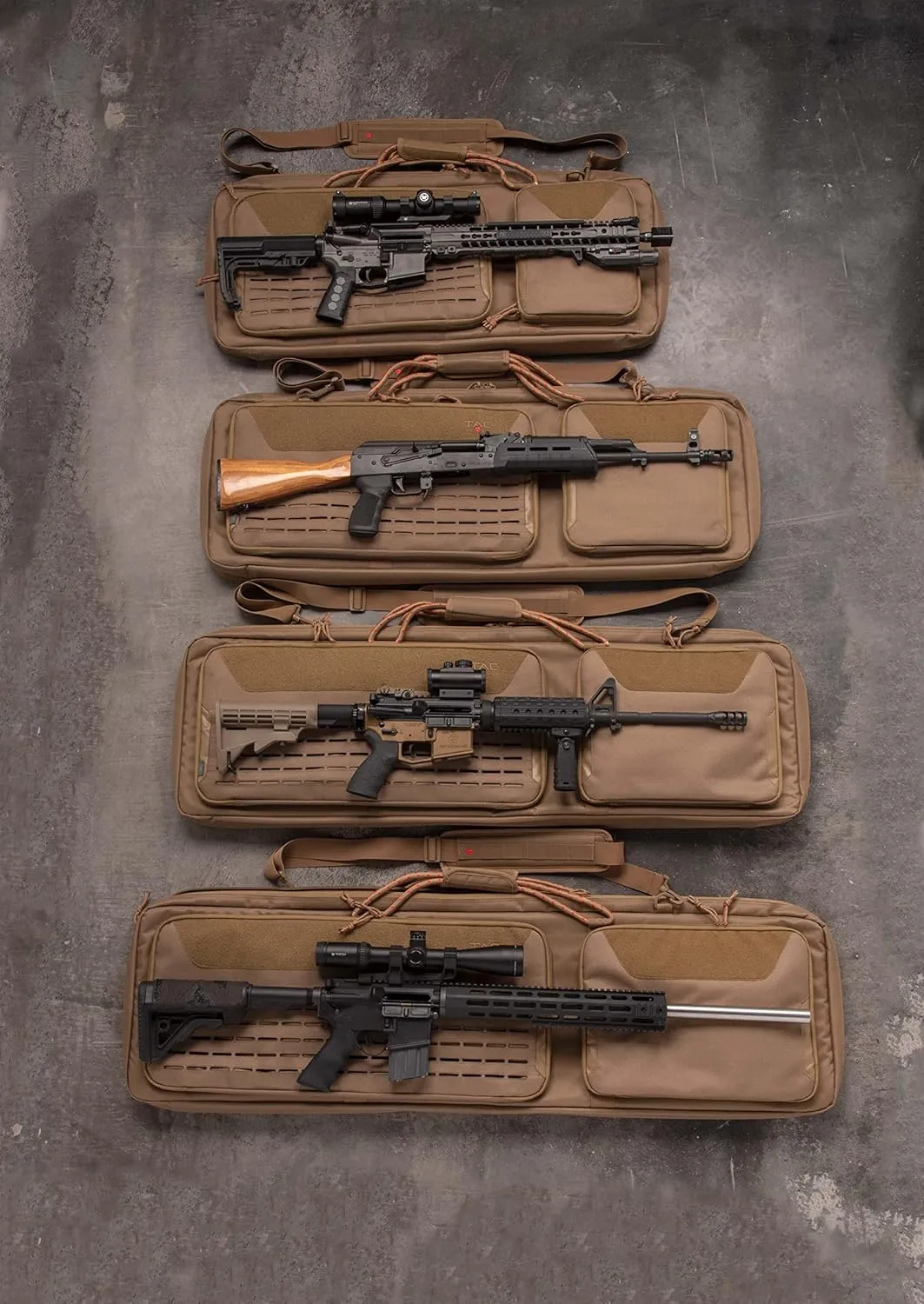 Allen Company Tac-Six 46" Lockable 2-Firearm Unit Tactical Gun Case, Laser Cut Molle Front