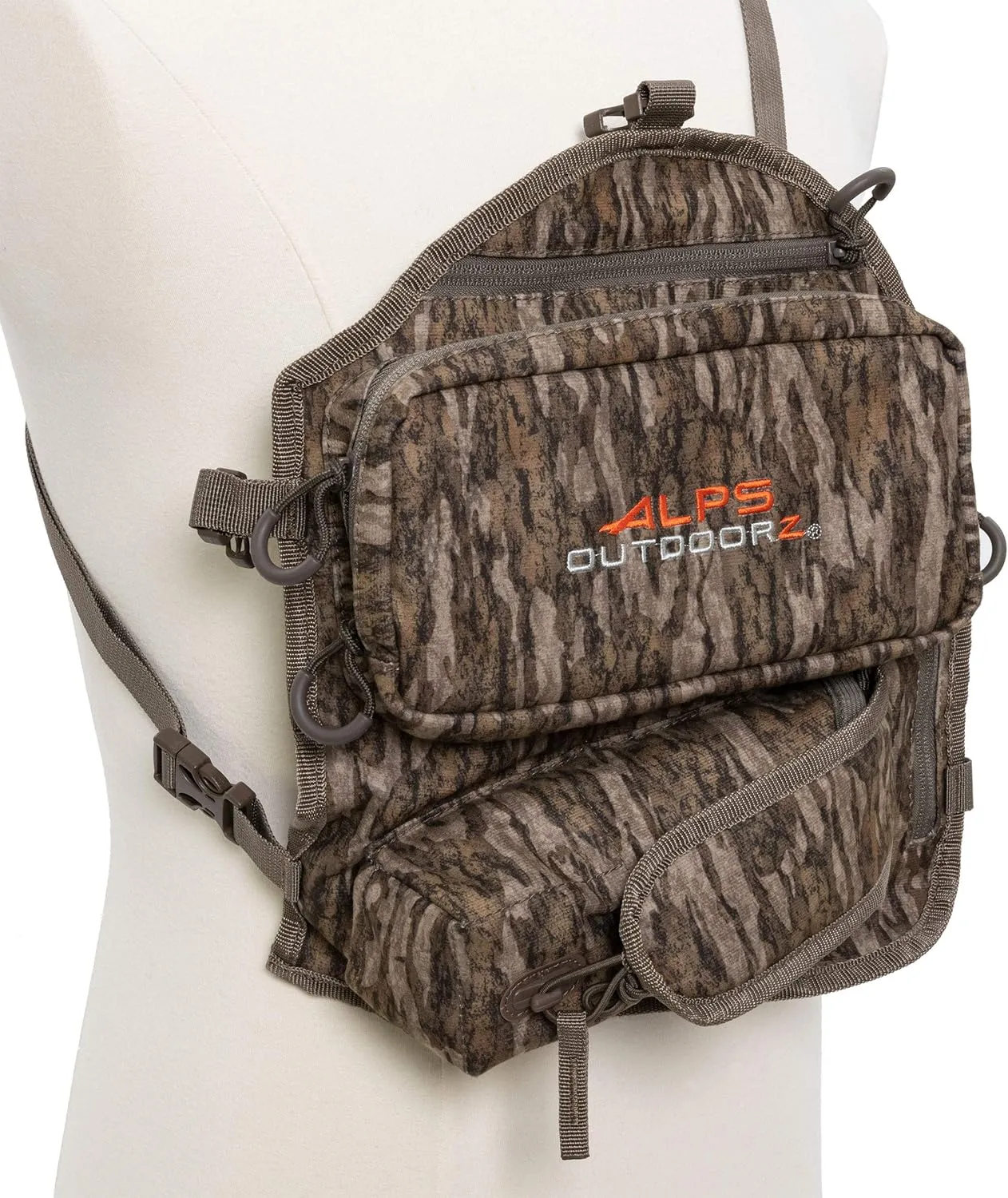 ALPS OutdoorZ Impact Camo Turkey Vest with Removable Flip Down Seat, Game Bag and Plenty of Pockets for Calls and Strikers