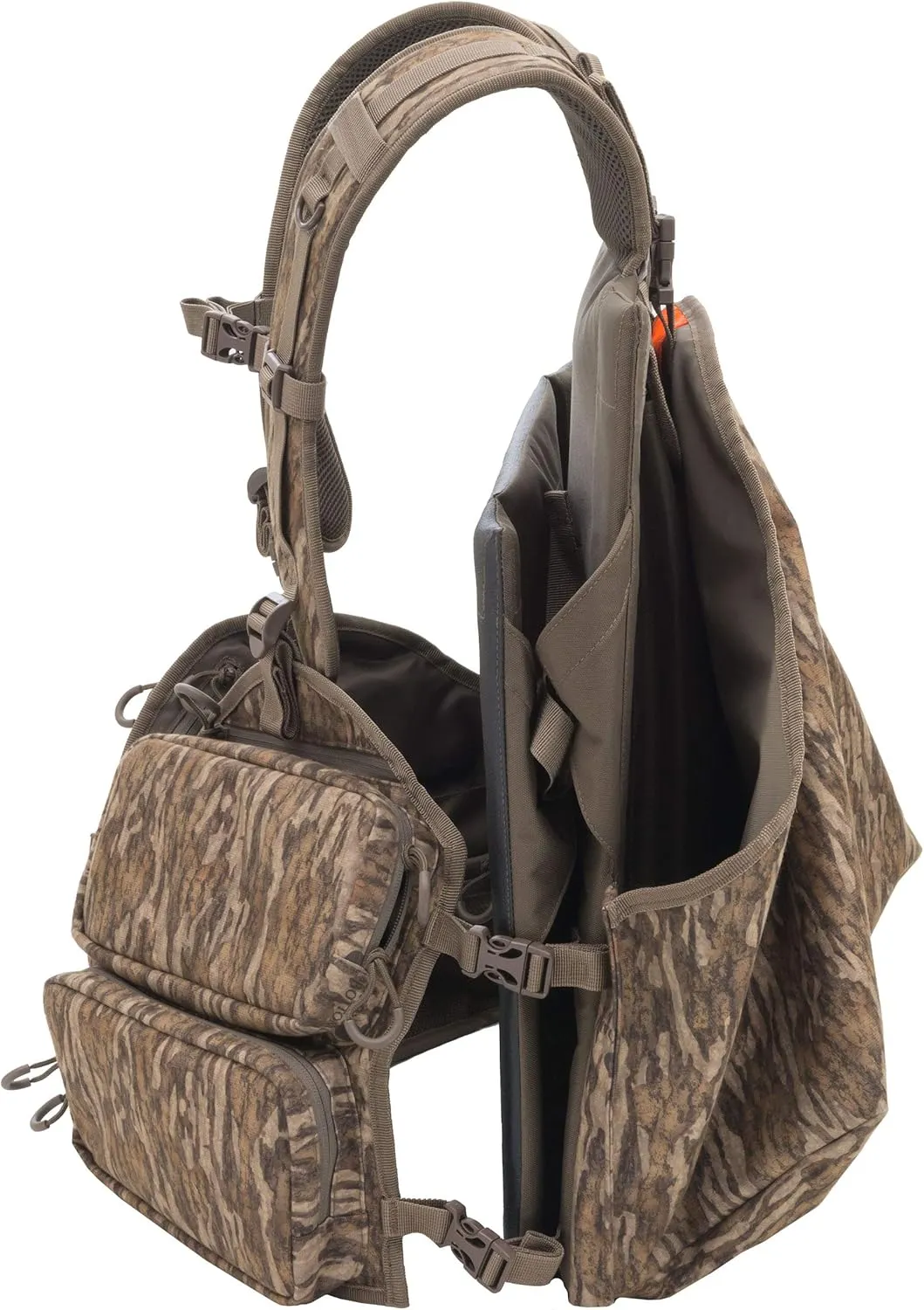 ALPS OutdoorZ Impact Camo Turkey Vest with Removable Flip Down Seat, Game Bag and Plenty of Pockets for Calls and Strikers